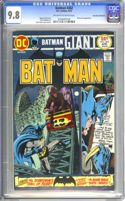 CGC Graded Comics - Batman #262 (CGC) - Batman Giant - The Scarecrows Trail Of Terror - The Round Robin Death Threats - Roller Coaster - Double-length