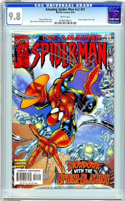 CGC Graded Comics - Amazing Spider-Man #v2 #21 (CGC) - Marvel - Beatty - Spider-man - Showdown With The Spider Slayers - Buildings