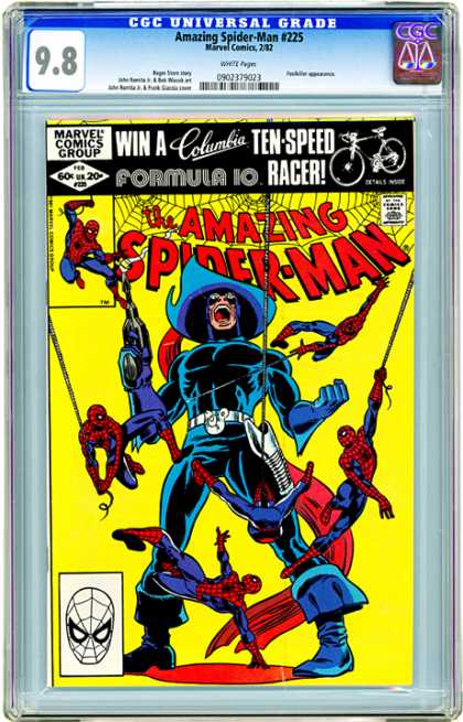 CGC Graded Comics - Amazing Spider-Man #225 (CGC) - Bronze Age - Webs - Gun - Swinging - Spidey