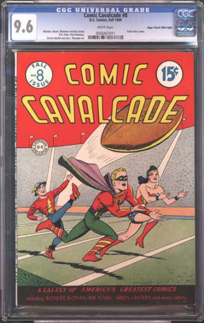 CGC Graded Comics - Comic Cavalcade #8 (CGC) - Dc - Golden Age - Flash - Green Lantern - Football