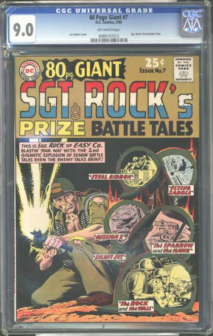 CGC Graded Comics - 80 Page Giant #7 (CGC) - Prize - Battle Tales - Sgt Rock - Easy Co - Hawk