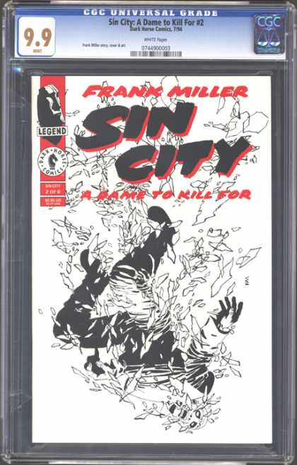 CGC Graded Comics - Sin City: A Dame to Kill For #2 (CGC) - Frank Miller - Sin City - A Game To Kill For - Black And White - Shatter Glass