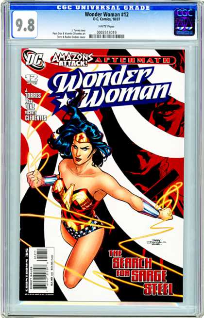 CGC Graded Comics - Wonder Woman #12 (CGC) - Amazons Attack Aftermath - Wonder Woman - Issue Number 12 - J Torres - Search For Sarge Steel
