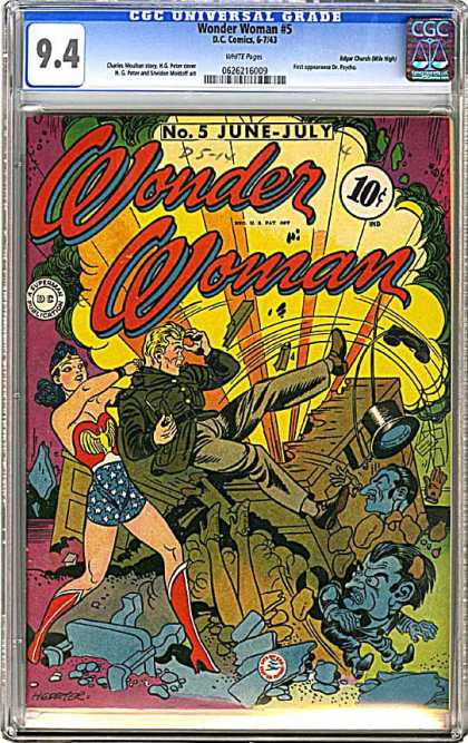 CGC Graded Comics - Wonder Woman #5 (CGC) - Wonder Woman - Dc Comics - June-july - Dc - Superman