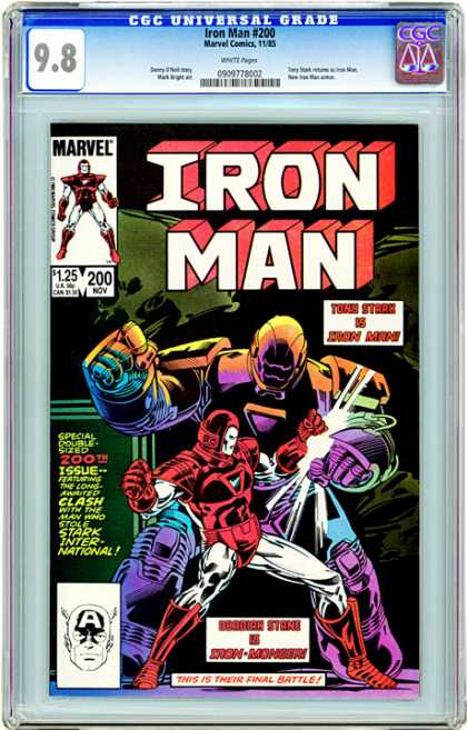 CGC Graded Comics - Iron Man #200 (CGC) - Iron Man - 200th Issue - Double Issue - Final Battle - Stark International