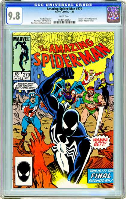 CGC Graded Comics - Amazing Spider-Man #270 (CGC) - Crossover - Captain America - Hercules - Showdown - Firelord