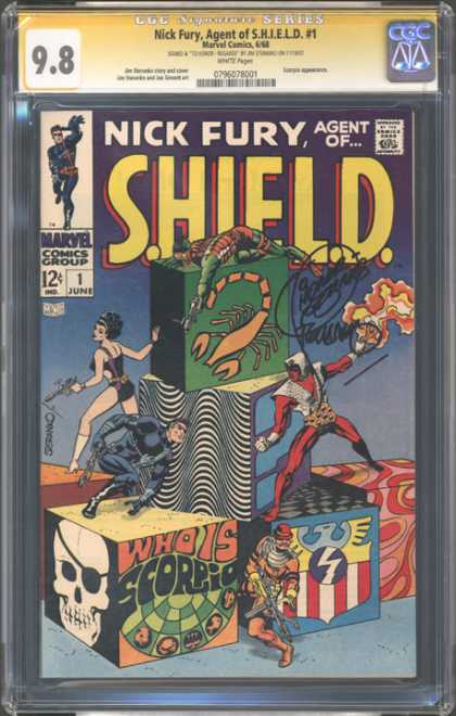 CGC Graded Comics - Nick Fury, Agent of S.H.I.E.L.D. #1 (CGC) - Nick Fury - Agent Of Shield - Marvel Comics Group - Skeleton - Scorpion