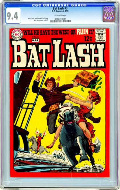 CGC Graded Comics - Bat Lash #3 (CGC) - Bat Lash - Will He Save The West - Dc - Money - Horse