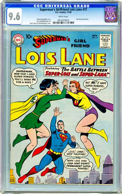 CGC Graded Comics - Superman's Girlfriend Lois Lane #21 (CGC) - Supeman - Clark Kent - Lois Lane - Super - Girlfriend