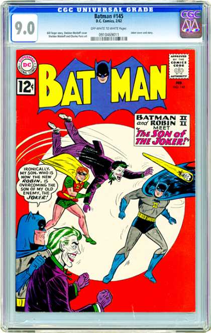 CGC Graded Comics - Batman #145 (CGC) - Batman - Joker - Robin - Son - Purple