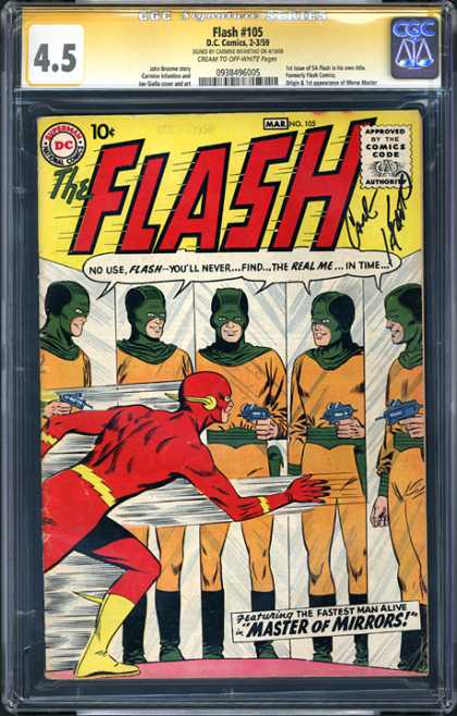CGC Graded Comics - Flash #105 (CGC) - Real Flash - Just Mirror - Fun Fight - Swing Man - Flash Boy