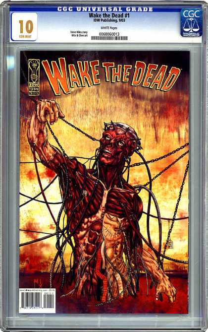CGC Graded Comics - Wake the Dead #1 (CGC) - Chains - Blood - Skeleton - Muscles - Instestines