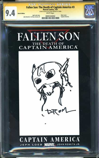 CGC Graded Comics - Fallen Son: The Death of Captain America #3 (CGC) - Fallen Son - Captain America - Jeph Loeb - Marvel Comics - Deth Of Captain