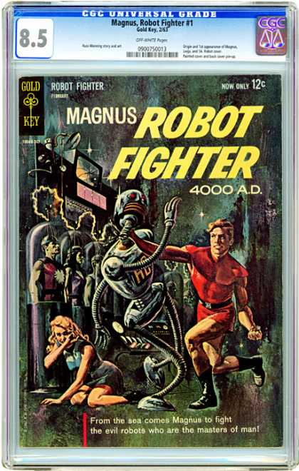 CGC Graded Comics - Magnus, Robot Fighter #1 (CGC) - Magnus - Robot - Woman - Machines - Red Suit