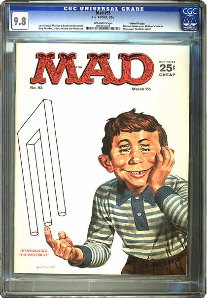 CGC Graded Comics - Mad #93 (CGC) - Whats Up With This Guy Anyway - Im Seeing Triple - What Can You Balance - Still Waiting On The Tooth Fairy - Introducingwho Again