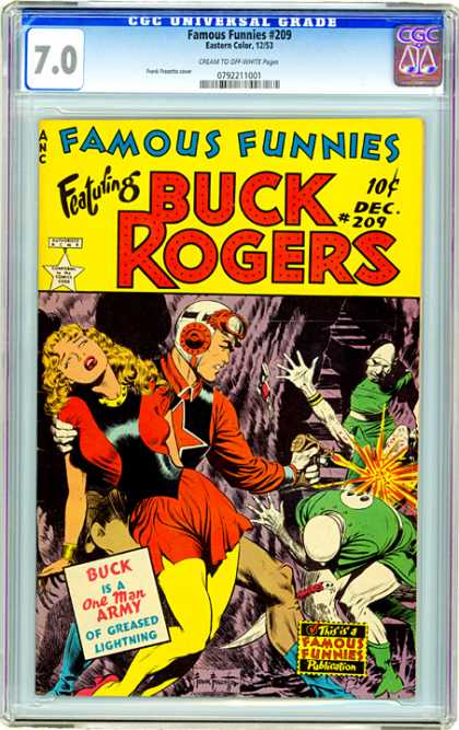 CGC Graded Comics - Famous Funnies #209 (CGC) - Famous Funnies - Buck Rogers - One Man Army - Greased Lightning - Shooting