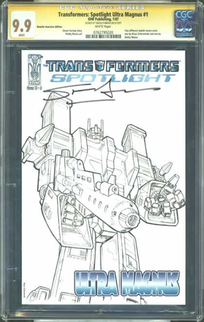 CGC Graded Comics - Transformers: Spotlight Ultra Magnus #1 (CGC) - Drawing - Transformers - Sketch - Robot - Machines