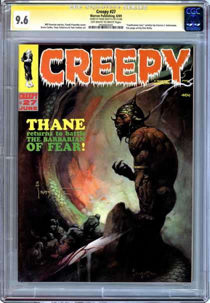 CGC Graded Comics - Creepy #27 (CGC) - Creepy - Thane - The Barbarian Of Fear - Blood - Battle
