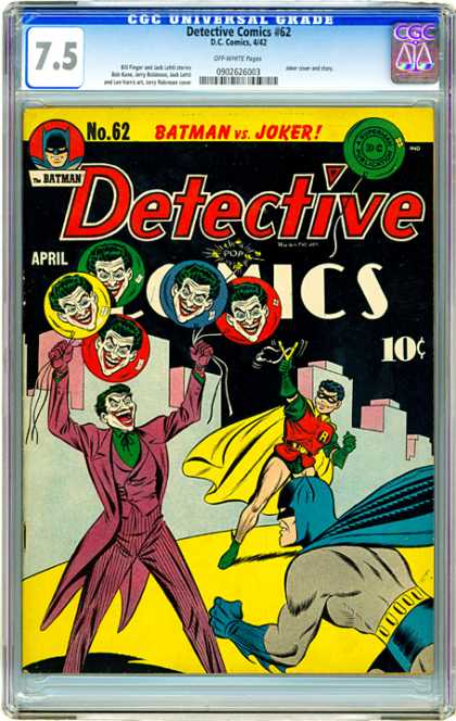 CGC Graded Comics - Detective Comics #62 (CGC) - 62 - Batman - Joker - Robin - Detective