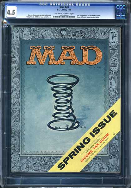 CGC Graded Comics - Mad #28 (CGC) - Mad - Spring - Income Tax Guide - Deductions - Cheating