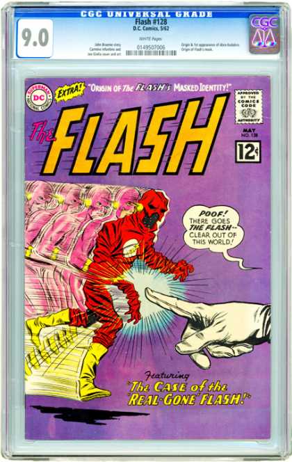 CGC Graded Comics - Flash #128 (CGC) - Flash - Extra - White Hand - Red Man - Poof