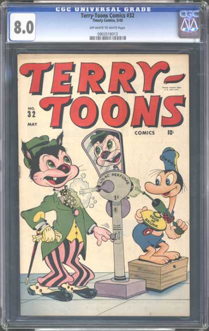 CGC Graded Comics - Terry-Toons Comics #32 (CGC) - Cat - Turtle - Mirror - Rat