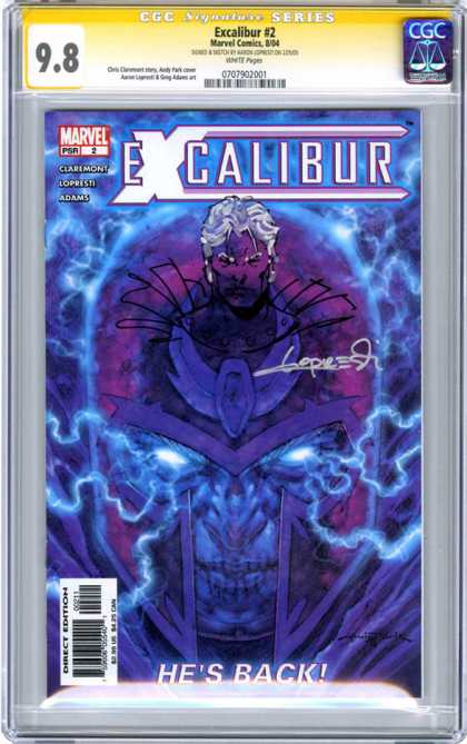 CGC Graded Comics - Excalibur #2 (CGC) - Morpf - Sword - Series - Powers - Blue