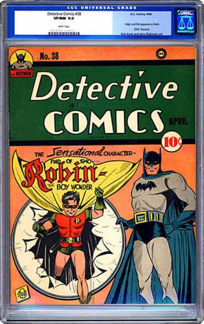 CGC Graded Comics - Detective Comics #38 (CGC) - Robin - April - Batman - Sensational Character - 1940