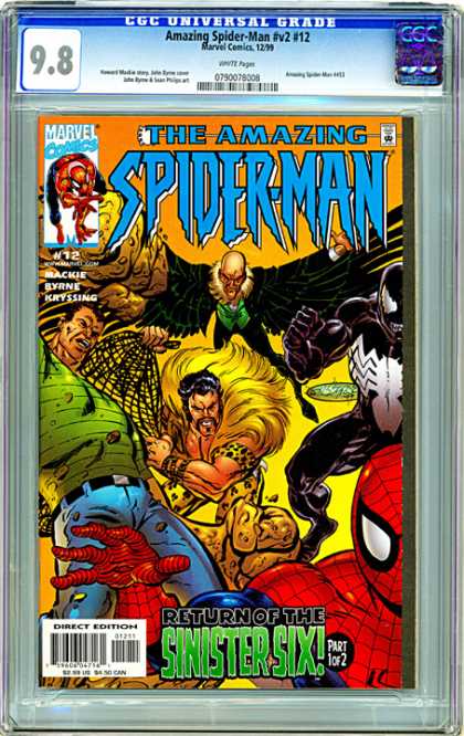 CGC Graded Comics - Amazing Spider-Man #v2 #12 (CGC) - Return Of The Sinister Six - Mackie - Byrne - Kryssing - Marvel