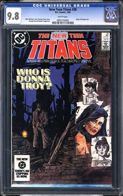 CGC Graded Comics - New Teen Titans #38 (CGC) - The New Teen Titans - Who Is Donna Troy - Man - Poster - Ruins