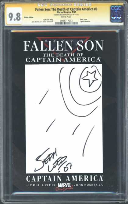 CGC Graded Comics - Fallen Son: The Death of Captain America #3 (CGC) - Fallen Son - The Death Of Captain America - Marvel Comics - Jeph Loeb Signed - John Romita Jr