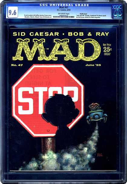 CGC Graded Comics - Mad #47 (CGC) - Stop - Sid Caesar - Bob U0026 Ray - One Little Boy