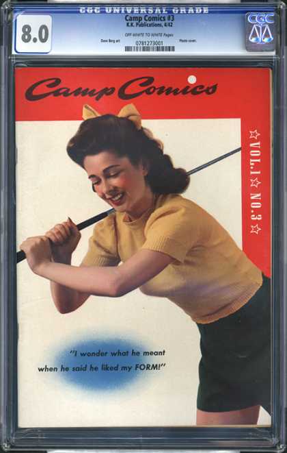 CGC Graded Comics - Camp Comics #3 (CGC) - Camp Comic - Vol1 No3 - I Wonder What He Meant When He Said He Liked My Form - Golf - Yellow Ribbon