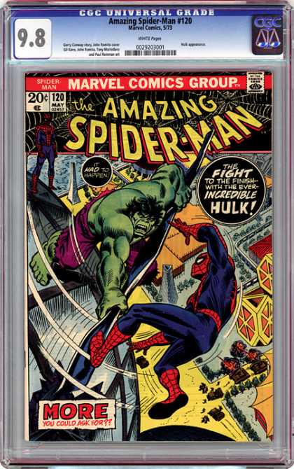 CGC Graded Comics - Amazing Spider-Man #120 (CGC) - Hulk - Tanks - Skyscrapers - Windows - Shrubs