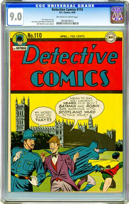 CGC Graded Comics - Detective Comics #110 (CGC) - Batman - Ten Cents - Robin - Superhero - Scotland Yard