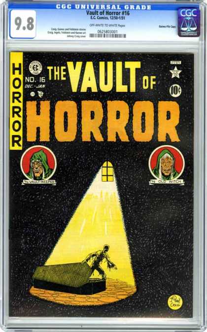 CGC Graded Comics - Vault of Horror #16 (CGC) - The Vault Of Horror - Coffin - Zombie - Dead - Old Witch