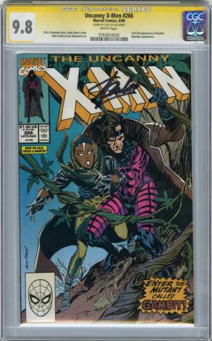 CGC Graded Comics - Uncanny X-Men #266 (CGC) - Autograph - Uncanny X-men - Gambit - Vines - Running