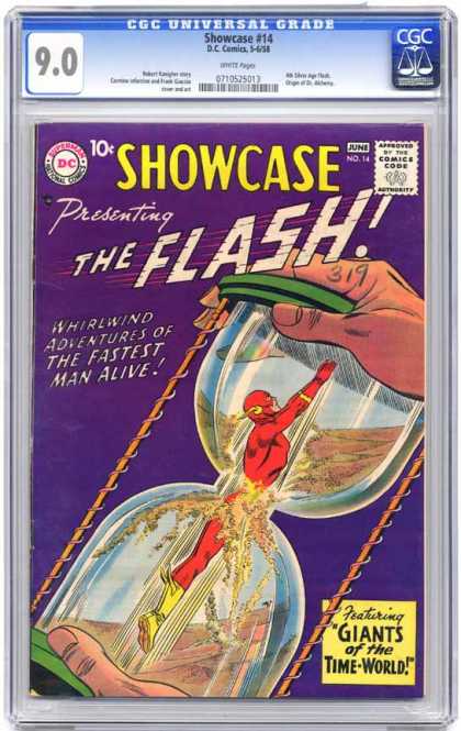 CGC Graded Comics - Showcase #14 (CGC) - Super Man - Adventures Man - Showcase - Fastest Man - Alive Man