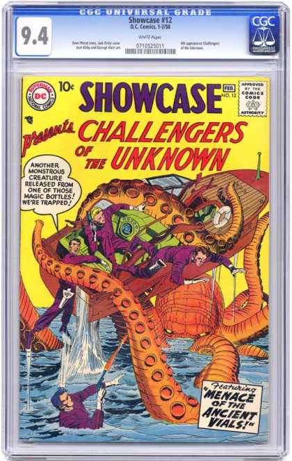CGC Graded Comics - Showcase #12 (CGC) - Challengers - Creature - Monster - Boat - Danger