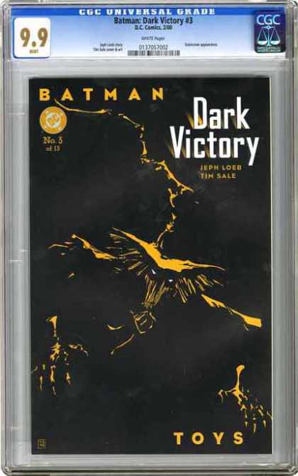 CGC Graded Comics - Batman: Dark Victory #3 (CGC) - Batman - Dark Victory - Black - Evil - Night