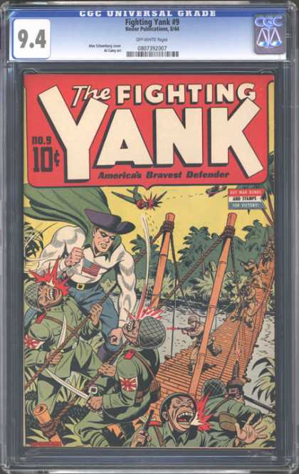 CGC Graded Comics - Fighting Yank #9 (CGC) - The Fighting Yank - Soldier - Airplanes - Battle - Hero