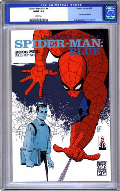 CGC Graded Comics - Spider-Man: Blue #6 (CGC) - Spiderman - Blue - Web - Book 6 - Hanging