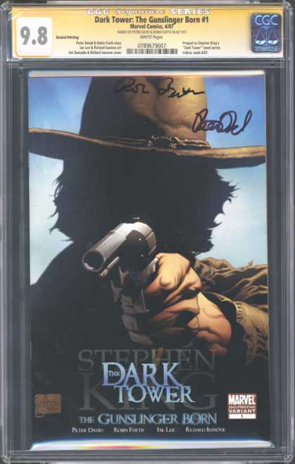 CGC Graded Comics - Dark Tower: The Gunslinger Born #1 (CGC) - Stephen King - The Gunslinger - Dark Tower - Cowboy Hat - Gun