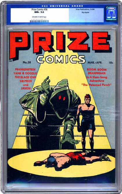 CGC Graded Comics - Prize Comics #58 (CGC) - Prize Comics - Boxing - Ring - Knockout - Slam Bang Adventure