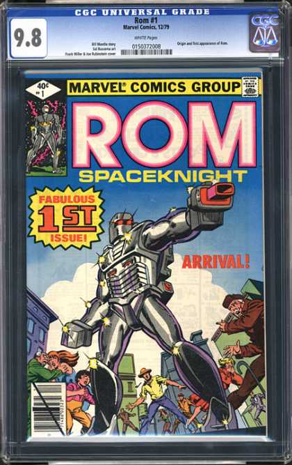 CGC Graded Comics - Rom #1 (CGC) - Rom - Robot - Buildings - People - Spaceknight