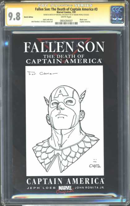 CGC Graded Comics - Fallen Son: The Death of Captain America #3 (CGC) - The Death Of Captain America - Marvel Original - Fallen Son - Plain Drawing - C401