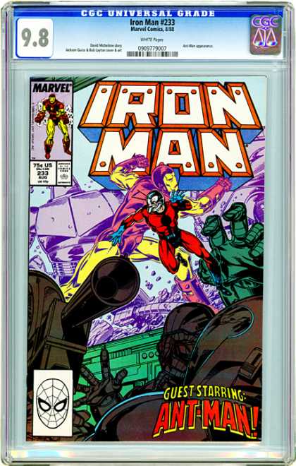 CGC Graded Comics - Iron Man #233 (CGC) - Fight - War - Fly - Hero - Building