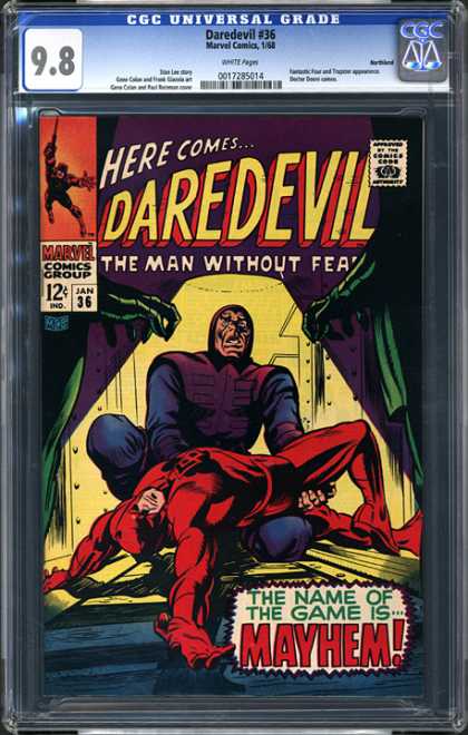 CGC Graded Comics - Daredevil #36 (CGC) - Daredevil - The Man Without Fear - Marvel Comics - Mayhem - Red Man