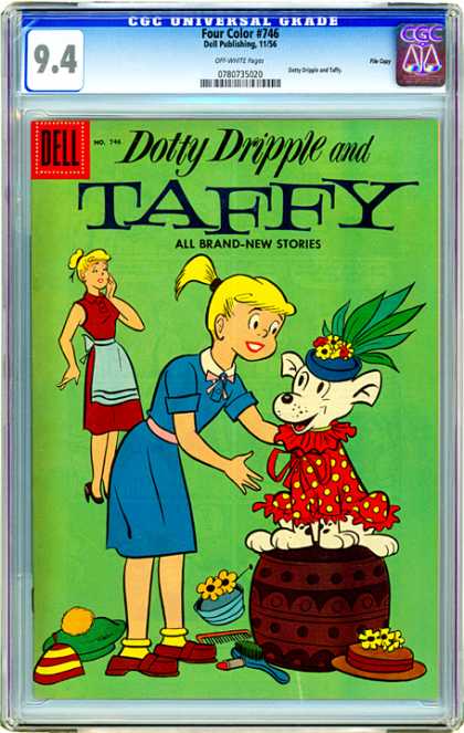 CGC Graded Comics - Four Color #746 (CGC) - Dotty Dripple - Taffy - All Brand-new Stories - Dog - Girl