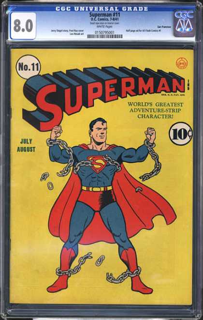 CGC Graded Comics - Superman #11 (CGC) - Superhero - Chains - Superman - 10 Cents - July